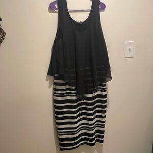Black and white striped dress - Women’s size 3X